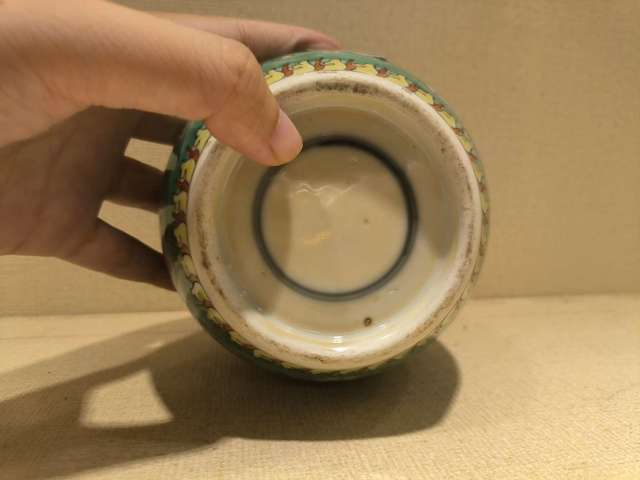 古玩陶瓷晚清五彩花鳥罐真品鑒賞圖
