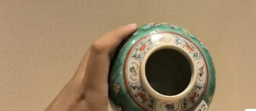 古玩陶瓷晚清五彩花鳥罐真品鑒賞圖