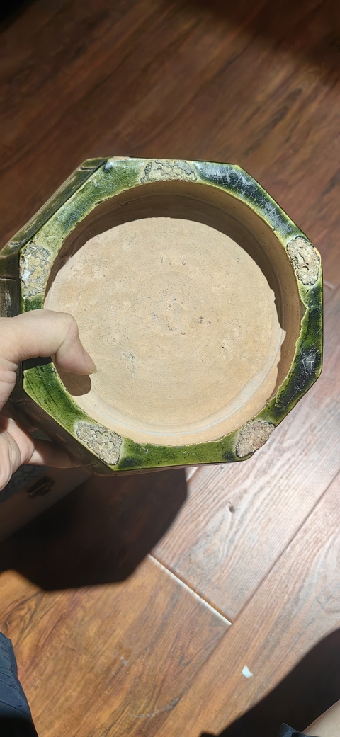 古玩陶瓷綠釉洗真品鑒賞圖