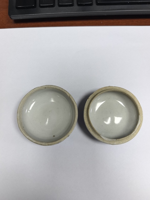 古玩陶瓷青花鵝紋粉盒真品鑒賞圖