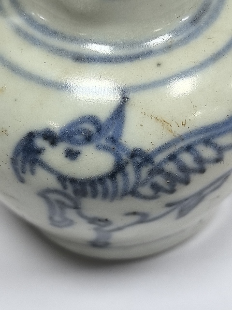 古玩陶瓷青花瑞獸紋罐真品鑒賞圖