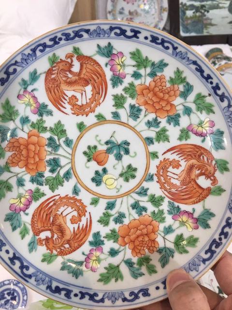 古玩陶瓷青花粉彩盤真品鑒賞圖