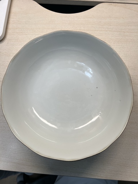 古玩陶瓷清同治粉彩人物故事圖花口碗真品鑒賞圖