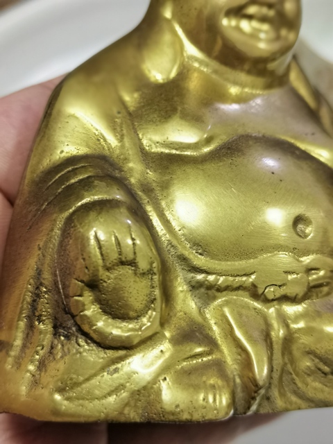 古玩銅器彌勒佛真品鑒賞圖