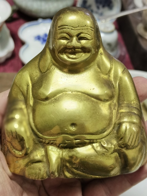 古玩銅器彌勒佛真品鑒賞圖