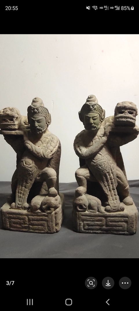 古玩雜項拖獅力士真品鑒賞圖