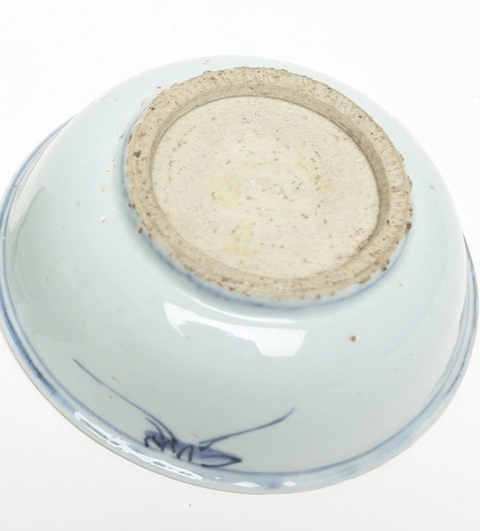 古玩陶瓷明天啟 青花花卉紋淺碗真品鑒賞圖