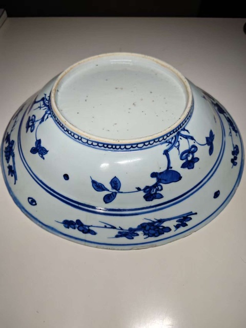 古玩陶瓷青花李貴鰱鳙圖折沿盤真品鑒賞圖