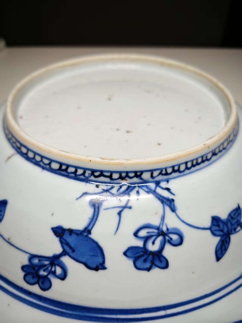 古玩陶瓷青花李貴鰱鳙圖折沿盤真品鑒賞圖