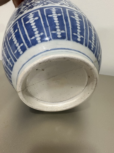 古玩陶瓷清中青花花卉紋燈籠罐拍賣，當前價格8888元