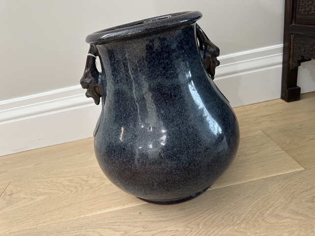 古玩陶瓷宜鈞釉尊真品鑒賞圖