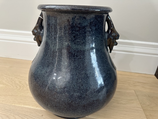 古玩陶瓷宜鈞釉尊真品鑒賞圖