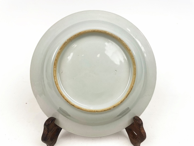 古玩陶瓷清乾隆·胭脂紅粉彩花卉盤真品鑒賞圖