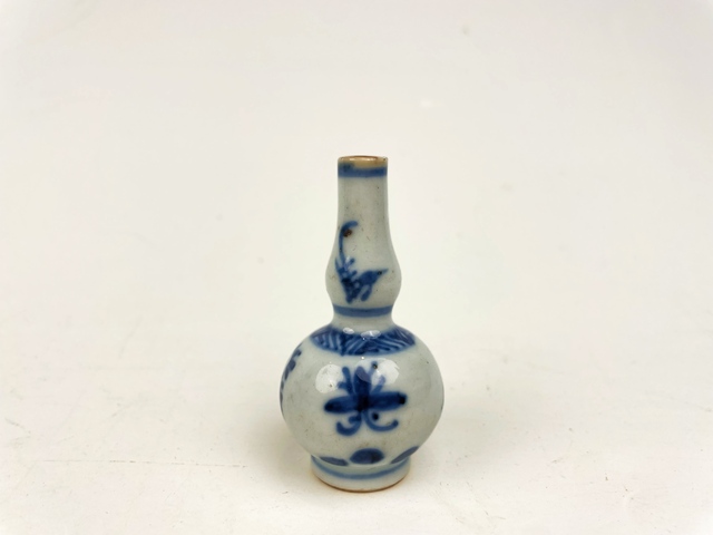 古玩陶瓷清康熙·青花花卉葫蘆瓶拍賣，當前價格297元