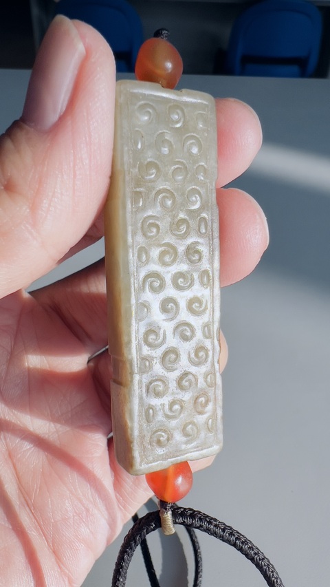 古玩玉器谷紋玉勒子真品鑒賞圖