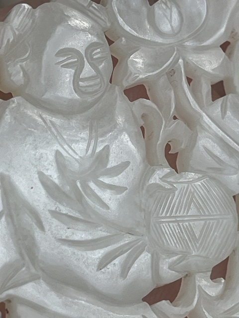 古玩玉器和田玉雕“和合二仙”佩真品鑒賞圖