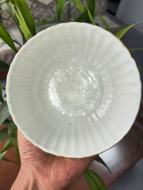 古玩陶瓷仕女嬰戲紋小碗真品鑒賞圖