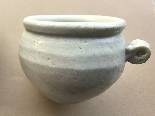 古玩陶瓷青白釉鳥食罐真品鑒賞圖