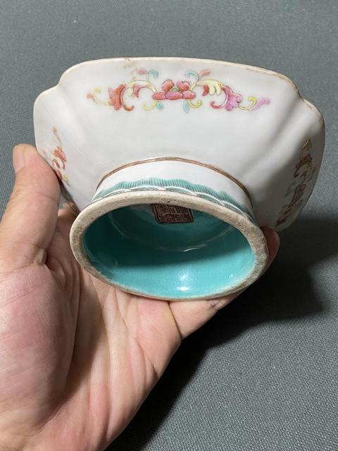 古玩陶瓷同治細路粉彩供盤拍賣,當前價格2000元