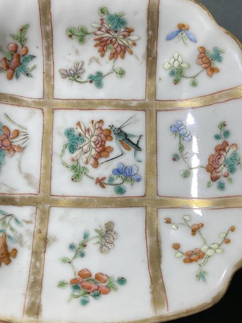 古玩陶瓷同治細路粉彩供盤拍賣,當前價格2000元