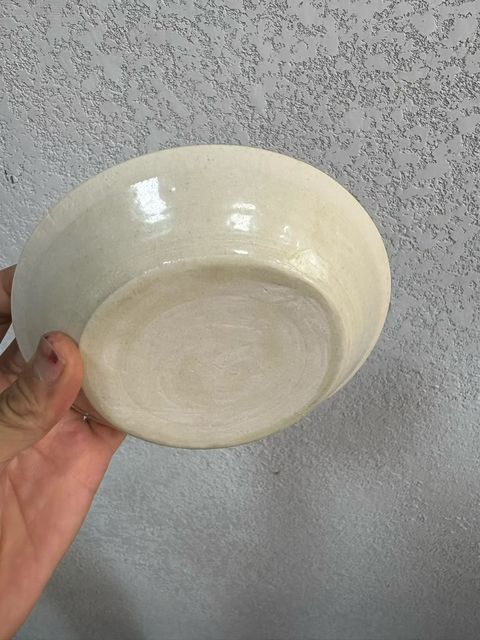 古玩陶瓷芒口圈足覆燒工藝印花洗真品鑒賞圖