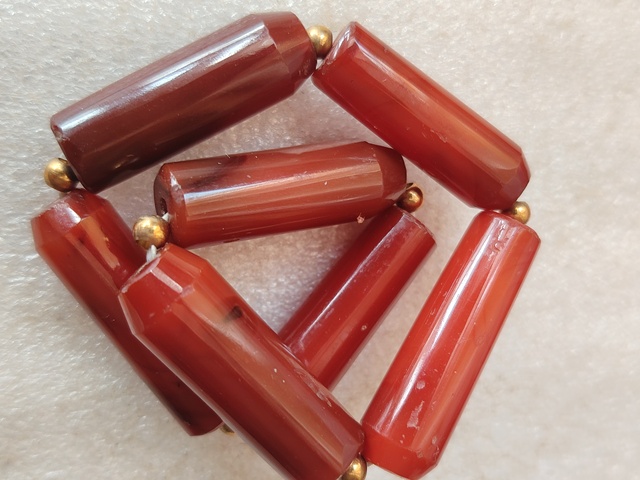 古玩玉器清天然紅瑪瑙珠手串拍賣，當(dāng)前價格299元