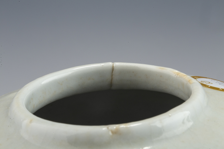 古玩陶瓷清晚·青花鐘鼎博古紋罐拍賣，當前價格3111元