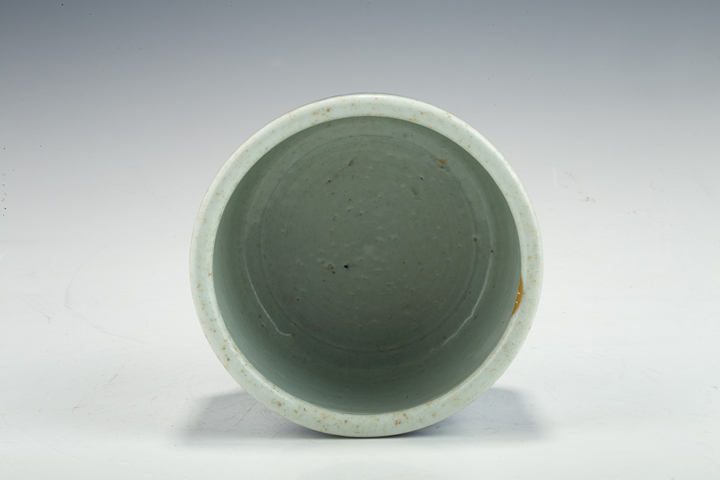 古玩陶瓷清晚·青花雙龍戲珠紋筒式爐真品鑒賞圖