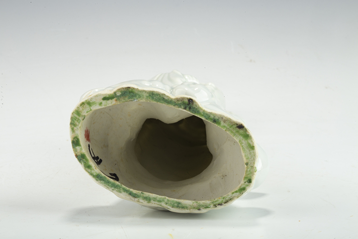 古玩陶瓷民國(guó)·白釉觀音瓷塑真品鑒賞圖