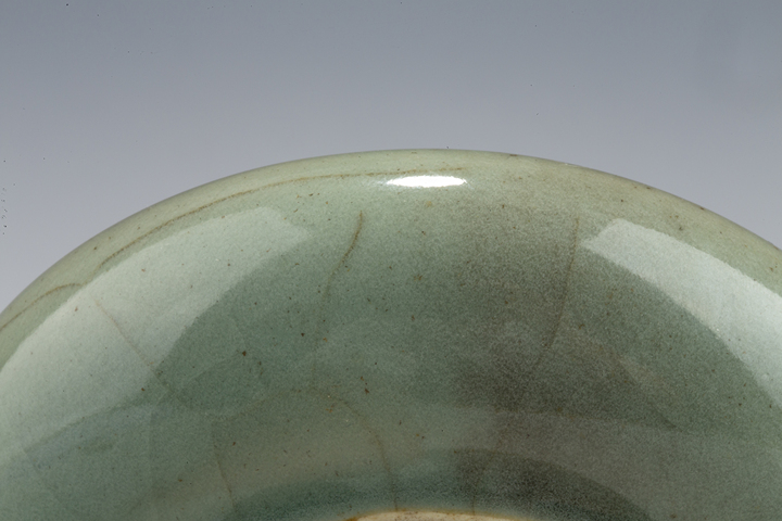 古玩陶瓷清晚·青釉小鏜鑼洗真品鑒賞圖