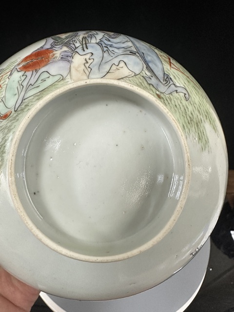 古玩陶瓷結婚定燒瓷粉彩人物合和二仙碗一對拍賣，當前價格3800元