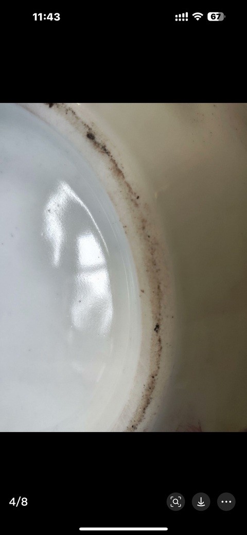 古玩陶瓷胭脂紅彩山水圖紋天球瓶真品鑒賞圖