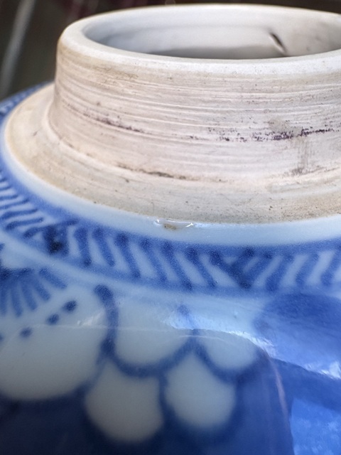 古玩陶瓷康熙青花冰梅罐真品鑒賞圖