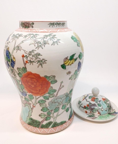 古玩陶瓷花鳥紋將軍罐真品鑒賞圖