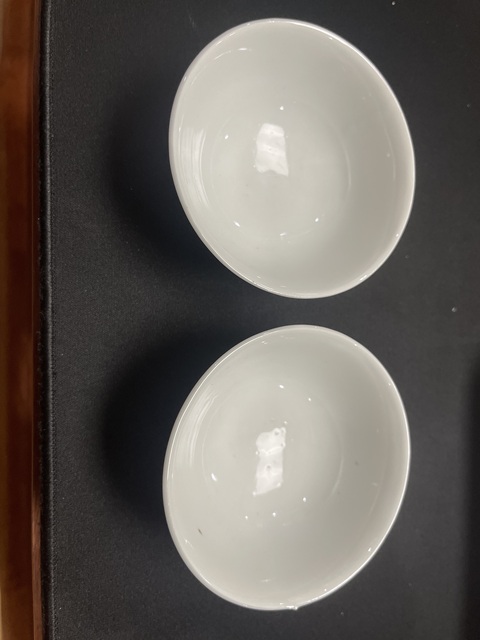 古玩陶瓷嬰戲紋粉彩茶圓真品鑒賞圖