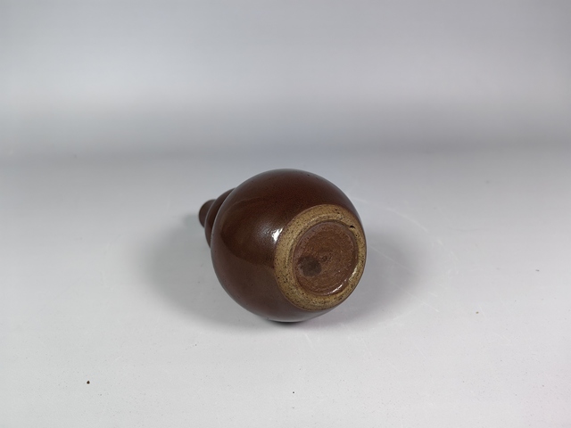 古玩陶瓷清中紫金釉葫蘆瓶真品鑒賞圖