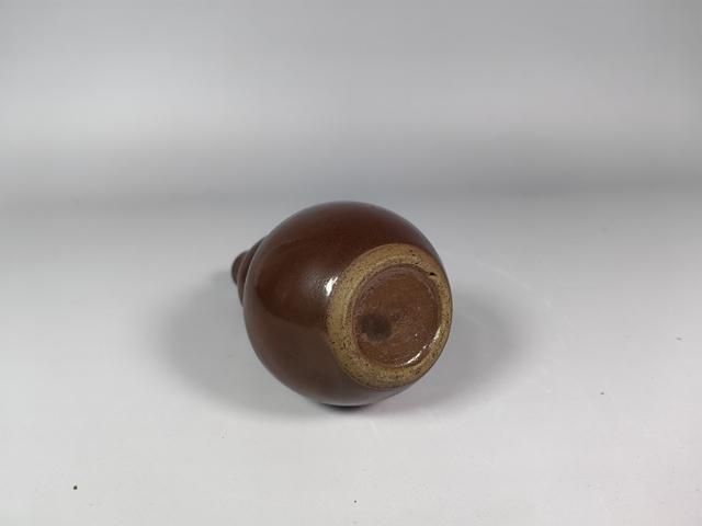 古玩陶瓷清中紫金釉葫蘆瓶真品鑒賞圖