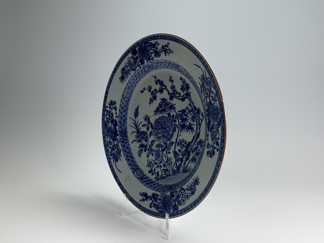 古玩陶瓷清康熙·青花梅蘭竹菊紋大盤拍賣，當前價格5124元