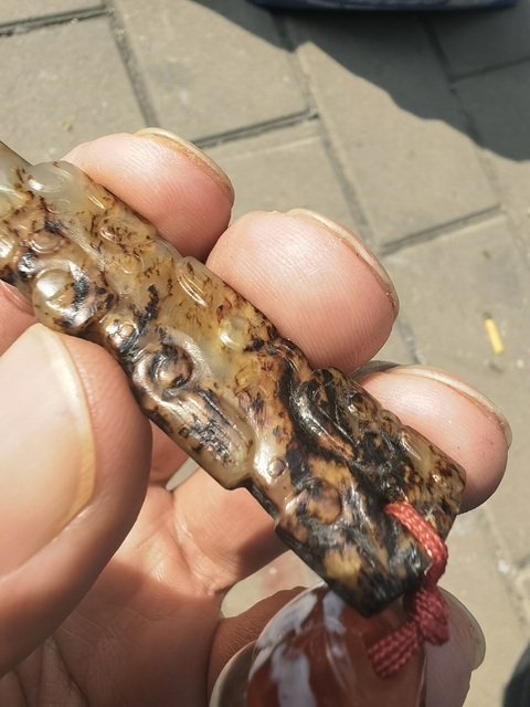 古玩玉器提油仿古“玉耳勺”真品鑒賞圖