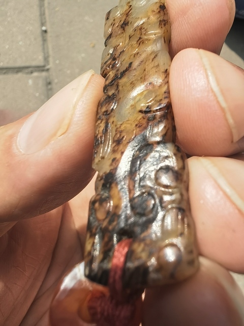 古玩玉器提油仿古“玉耳勺”真品鑒賞圖