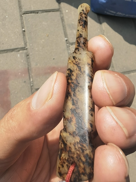 古玩玉器提油仿古“玉耳勺”真品鑒賞圖