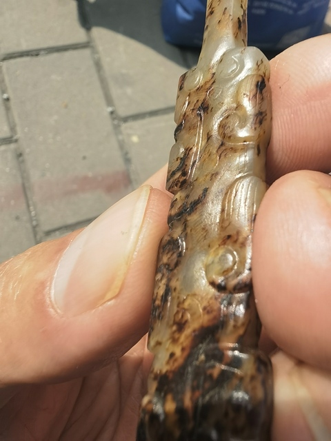 古玩玉器提油仿古“玉耳勺”真品鑒賞圖