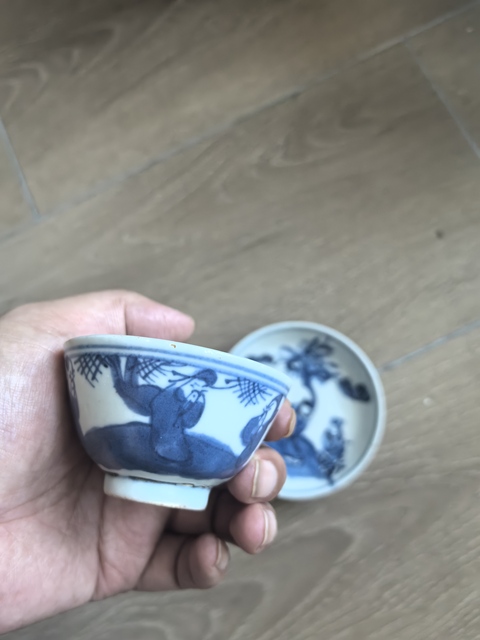 古玩陶瓷晚清青花三星高照杯碟拍賣(mài),當(dāng)前價(jià)格999元