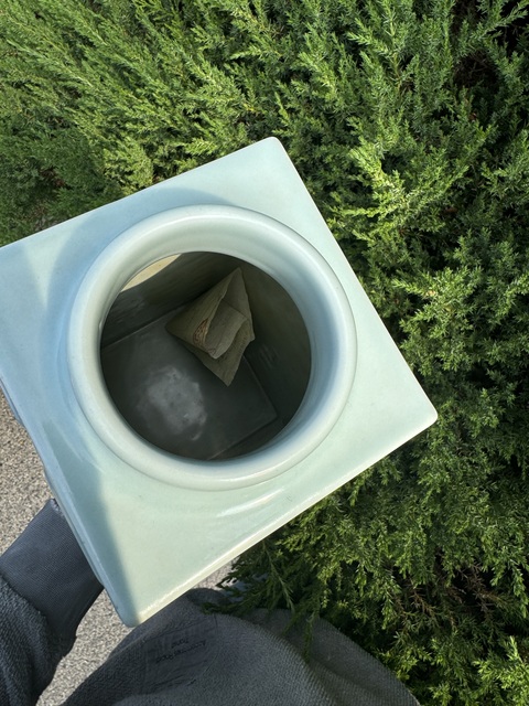 古玩陶瓷清光緒 青釉八卦琮瓶真品鑒賞圖