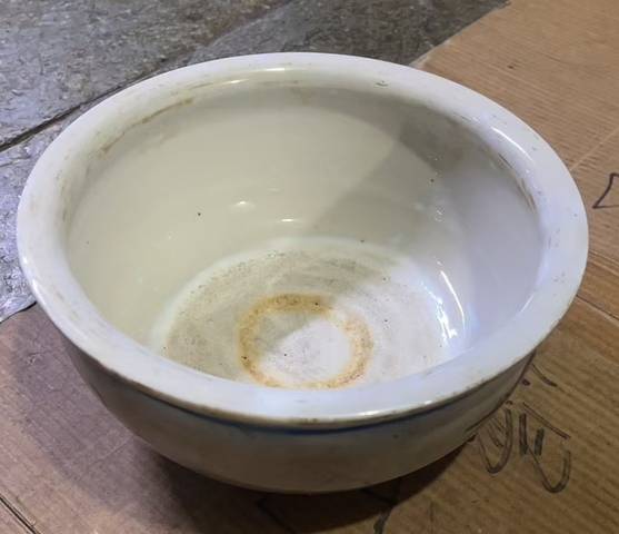 古玩陶瓷德化窯山水紋青花香爐真品鑒賞圖