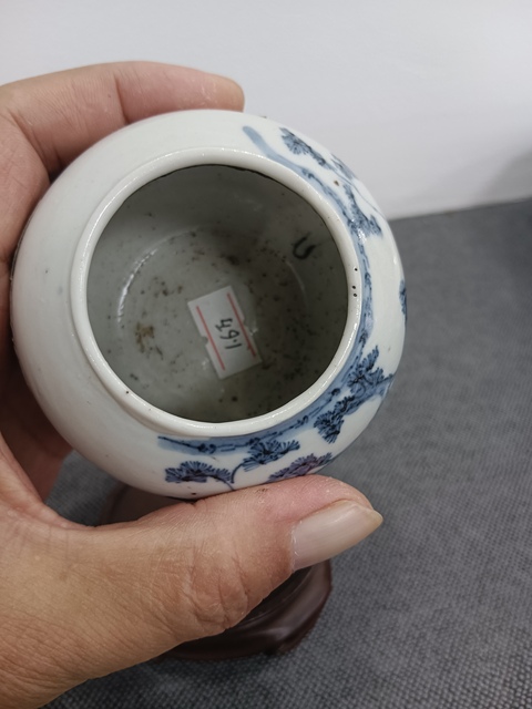 古玩陶瓷青花釉里紅人物故事水洗真品鑒賞圖