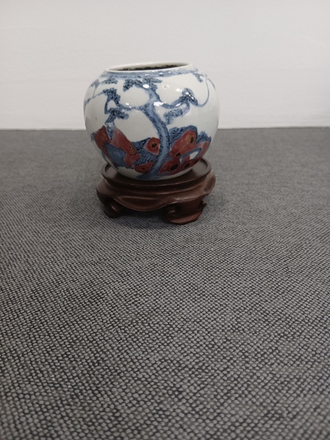 古玩陶瓷青花釉里紅人物故事水洗真品鑒賞圖