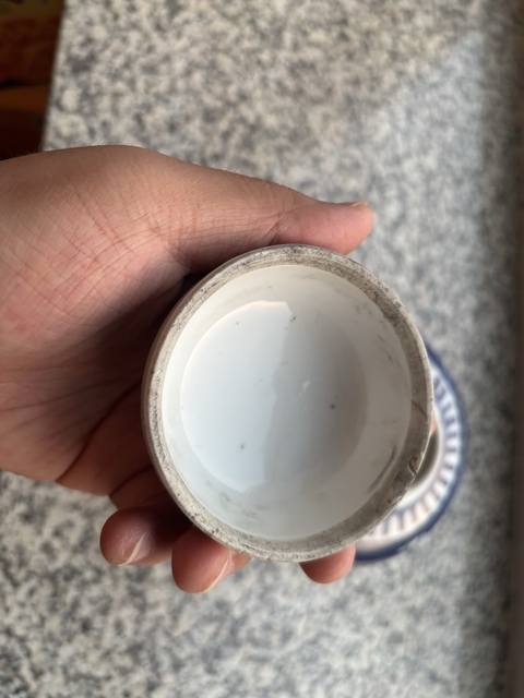 古玩陶瓷青花留白冰梅紋罐真品鑒賞圖