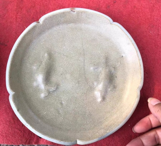古玩陶瓷龍泉青瓷雙魚洗真品鑒賞圖