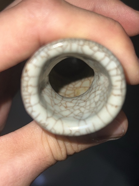 古玩陶瓷哥釉瓶真品鑒賞圖